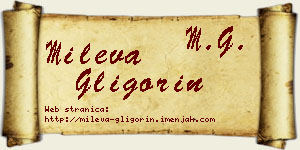Mileva Gligorin vizit kartica